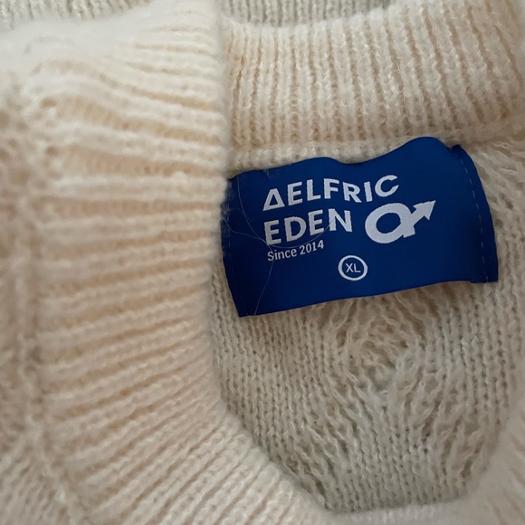 alferic eden rory gilmore sweater!! cable knit oversized cream sweater - Picture 4 of 4